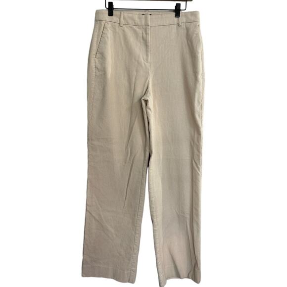 J. Crew Off White Wide Leg Corduroy Pants, Size I OT (12 Tall) Measured - Picture 1 of 8